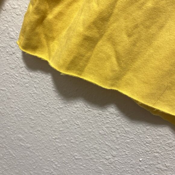 looney tunes large cropped sweater yellow l crew neck 90s Retro 80s Y2k r1 - Picture 2 of 11